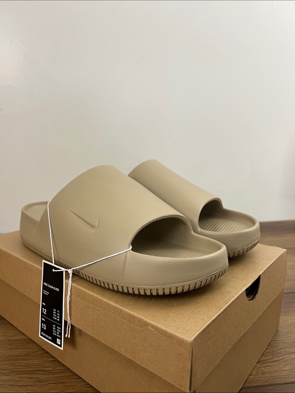 Nike Calm Slide Men’s Size 12 Beige FD4116-201 - Picture 2 of 10